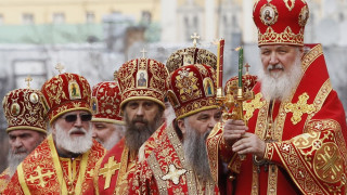 Максим посреща руския патриарх Кирил в параклиса "Св. цар Борис"