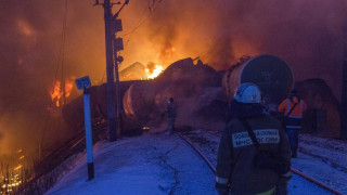 Мощна експлозия на влак с газ в Русия 