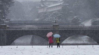 Силна снежна буря скова Япония