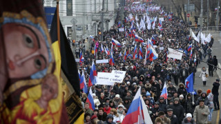 Хиляди на шествие в Москва 