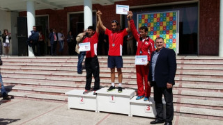 Шабан Мустафа с бронзов медал от Балканиадата в Дурас