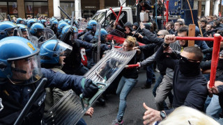 Безредици и кръв на първомайска демонстрация в Торино