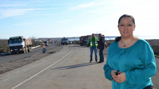 Павлова инспектира пътя към Поморие 