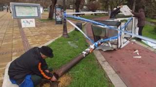 Силен вятър помете дървета и мазилки в страната