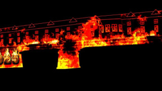 Мостът на Кольо Фичето горя в 3D анимация