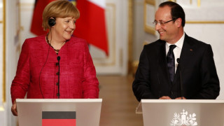 Меркел и Оланд искат еврозоната да има президент