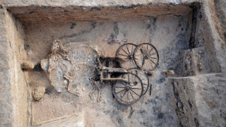 Тракийски цар погребан с колесницата си
