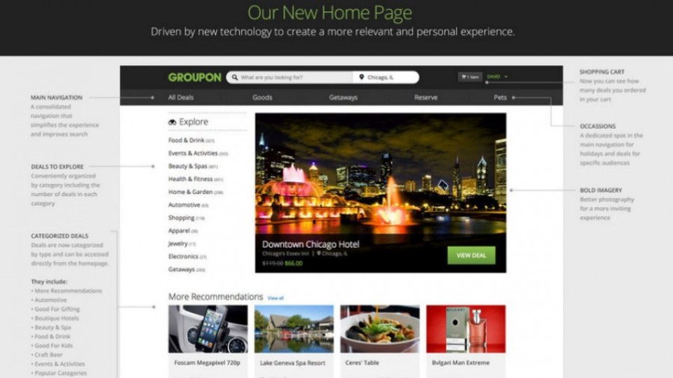 Groupon има нов сайт за пръв път от създаването си | StandartNews.com