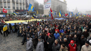 Полицията разпръсна протеста в Украйна