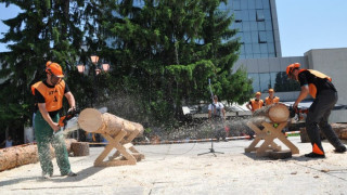 Дървосекачи се състезават в Разлог