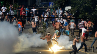 Сблъсъци на албански протест в Скопие