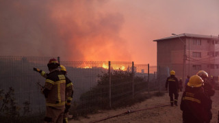 Хиляди евакуирани заради горски пожар в Чили (СНИМКИ)