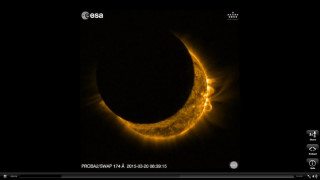 Вижте слънчевото затъмнение от космоса (ВИДЕО)