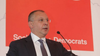 Сергей с евродепутати на протест в Скопие