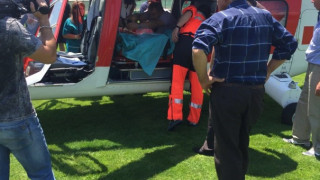 Хеликоптер спаси затиснат от преса работник (ОБЗОР)