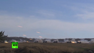 Първо видео от ударите на руската армия