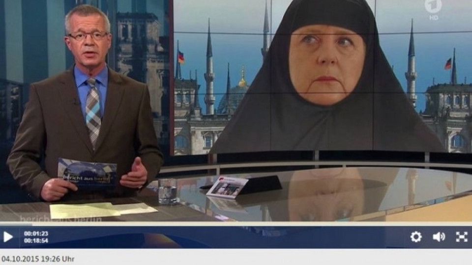 Германска телевизия показа Меркел с хиджаб | StandartNews.com