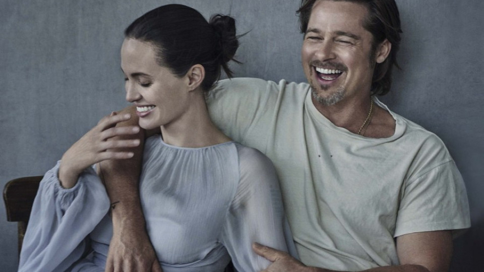 Джоли и Пит в любовна фотосесия     | StandartNews.com
