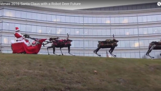 Елени роботи дърпат шейната на Дядо Коледа (ВИДЕО)