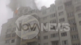 Пожар в 8-ми блок в Студенстки град (ВИДЕО)