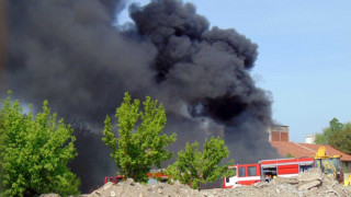 Сграда на ГУСВ горя в Пловдив