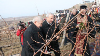 Герджиков заряза лозя в село Хърсово