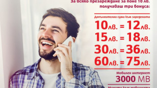 Бонус до 15 лева за клиентите на Прима