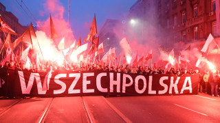 Изгориха знамето на ЕС на шествие в Полша