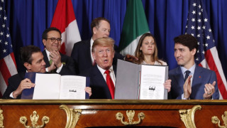САЩ, Канада и Мексико подписаха новото търговско споразумение