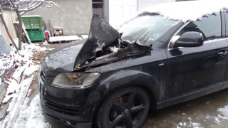 Джип на бизнесмен изгоря в Благоевград
