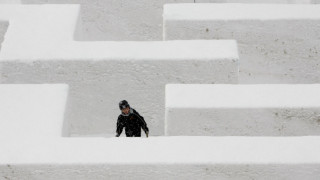 Къде е най-големия снежен лабиринт в света