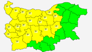 Жълт код в 18 области
