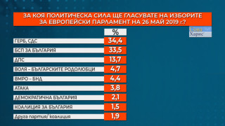 Сова Харис: ГЕРБ е с малка преднина пред БСП