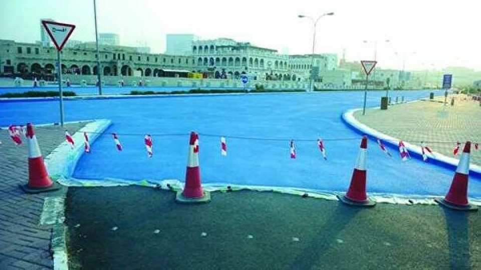 В Катар боядисват улиците в синьо | StandartNews.com
