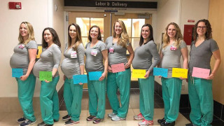 9 медицински сестри родиха по едно и също време