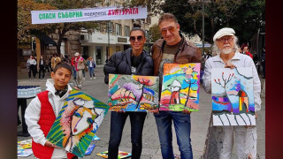Роксана Кирилова рисува с Иван Яхнаджиев за българската култура