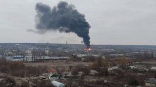 Взрив в Луганск, гори нефтена база