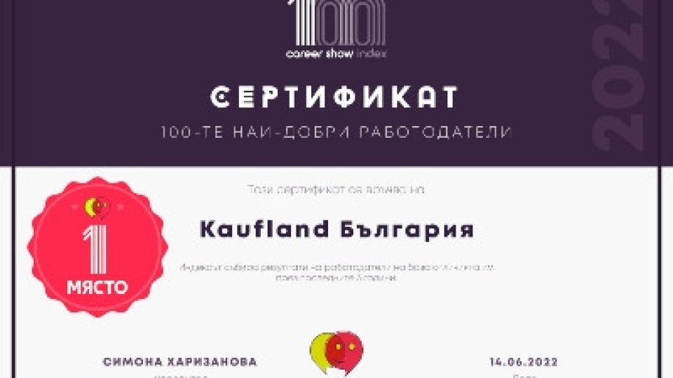 Kaufland е най-добрият работодател в България | StandartNews.com
