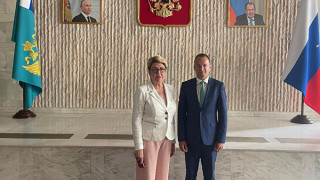 Председателят на партия МИР Симеон Славчев се срещна с руския посланик Елеонора Митрофанова